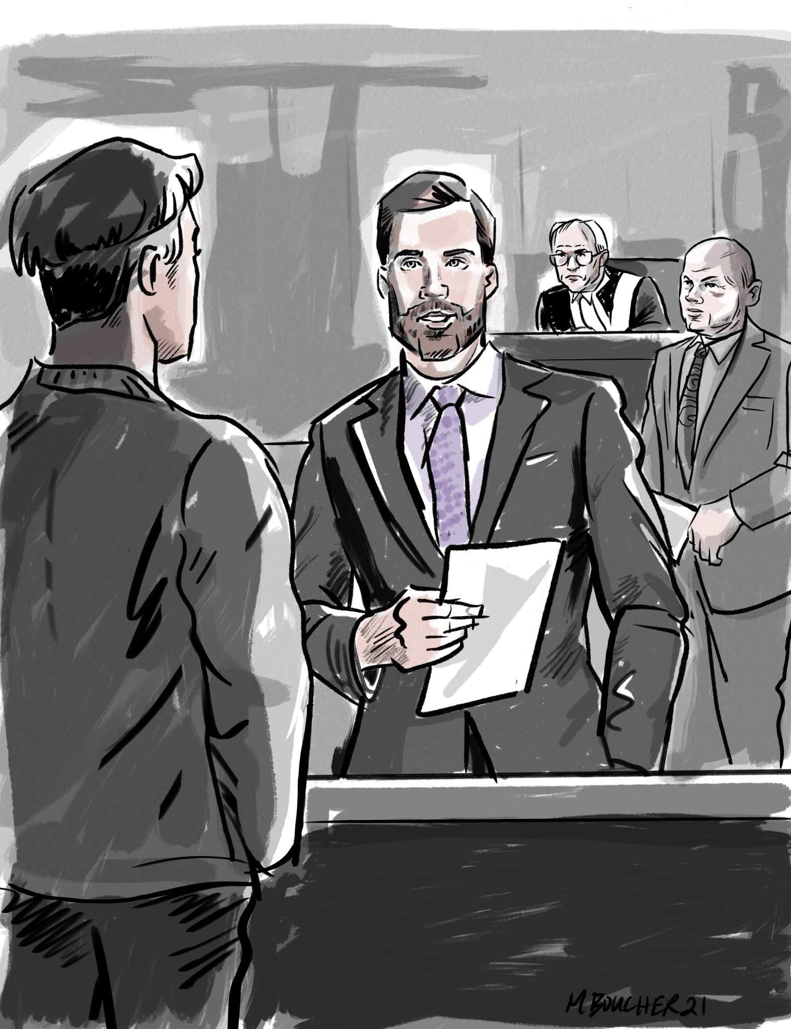 Andrew Bigioni court sketch
